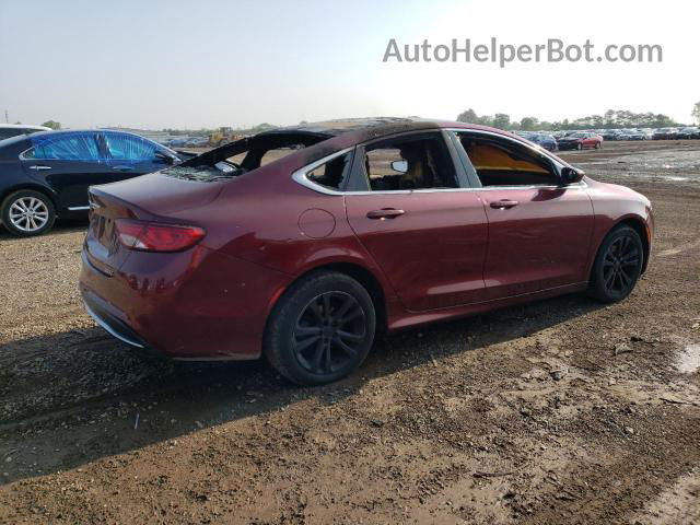 2015 Chrysler 200 Limited Red vin: 1C3CCCAB5FN621613