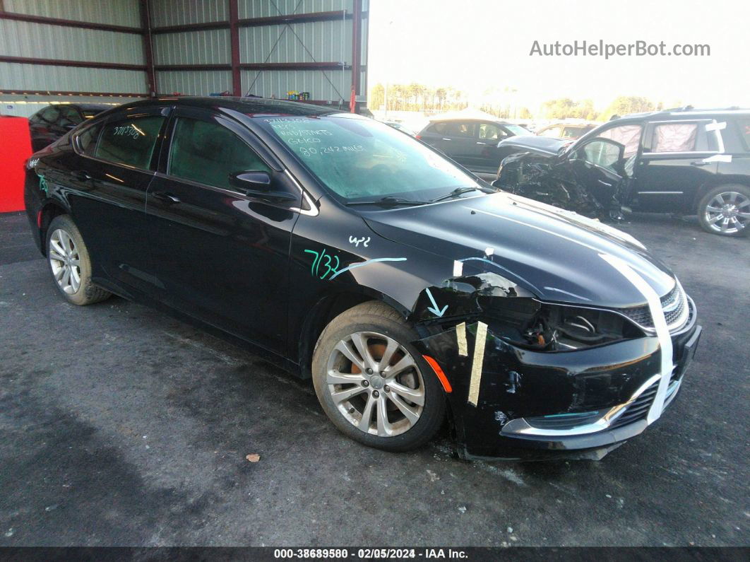 2015 Chrysler 200 Limited Black vin: 1C3CCCAB5FN663182