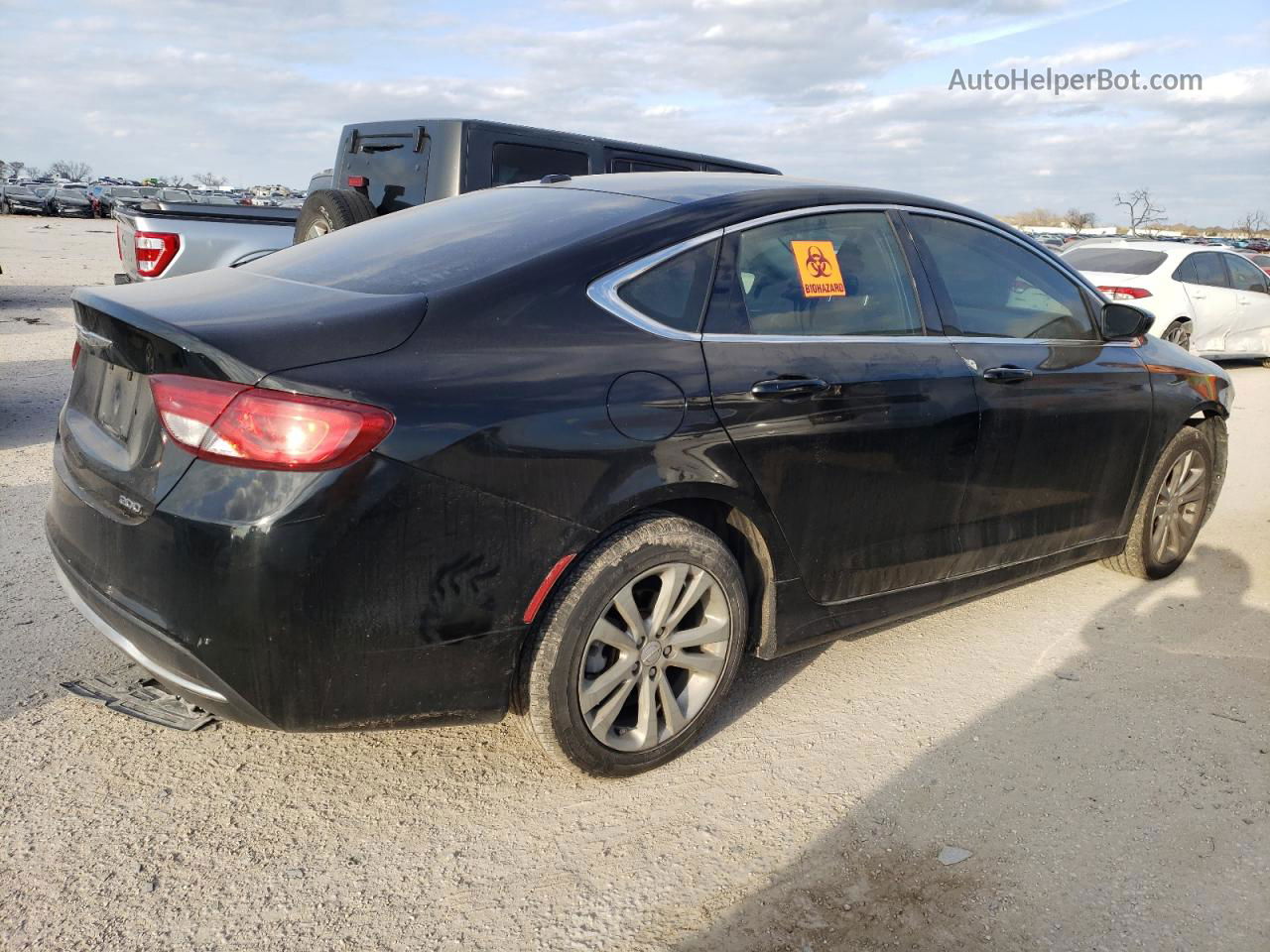 2015 Chrysler 200 Limited Black vin: 1C3CCCAB5FN674733