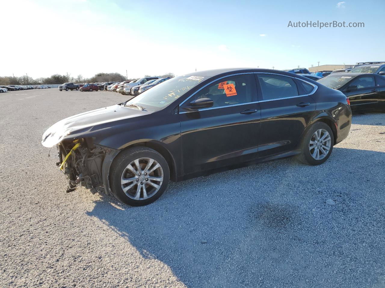 2015 Chrysler 200 Limited Black vin: 1C3CCCAB5FN674733