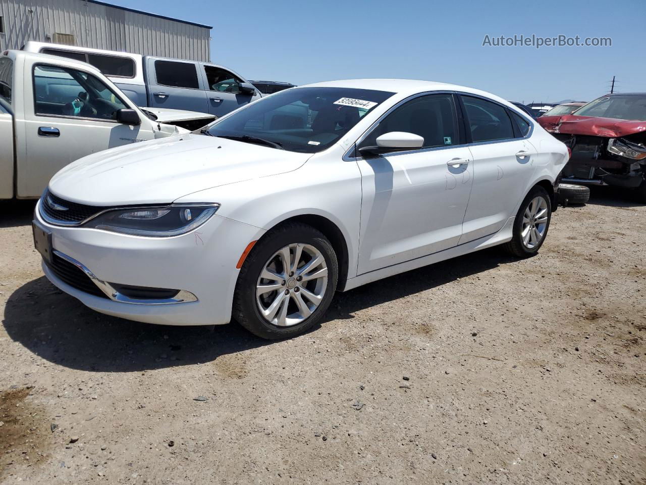 2015 Chrysler 200 Limited White vin: 1C3CCCAB5FN680290