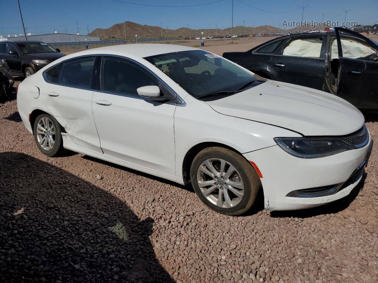 2015 Chrysler 200 Limited White vin: 1C3CCCAB5FN685280