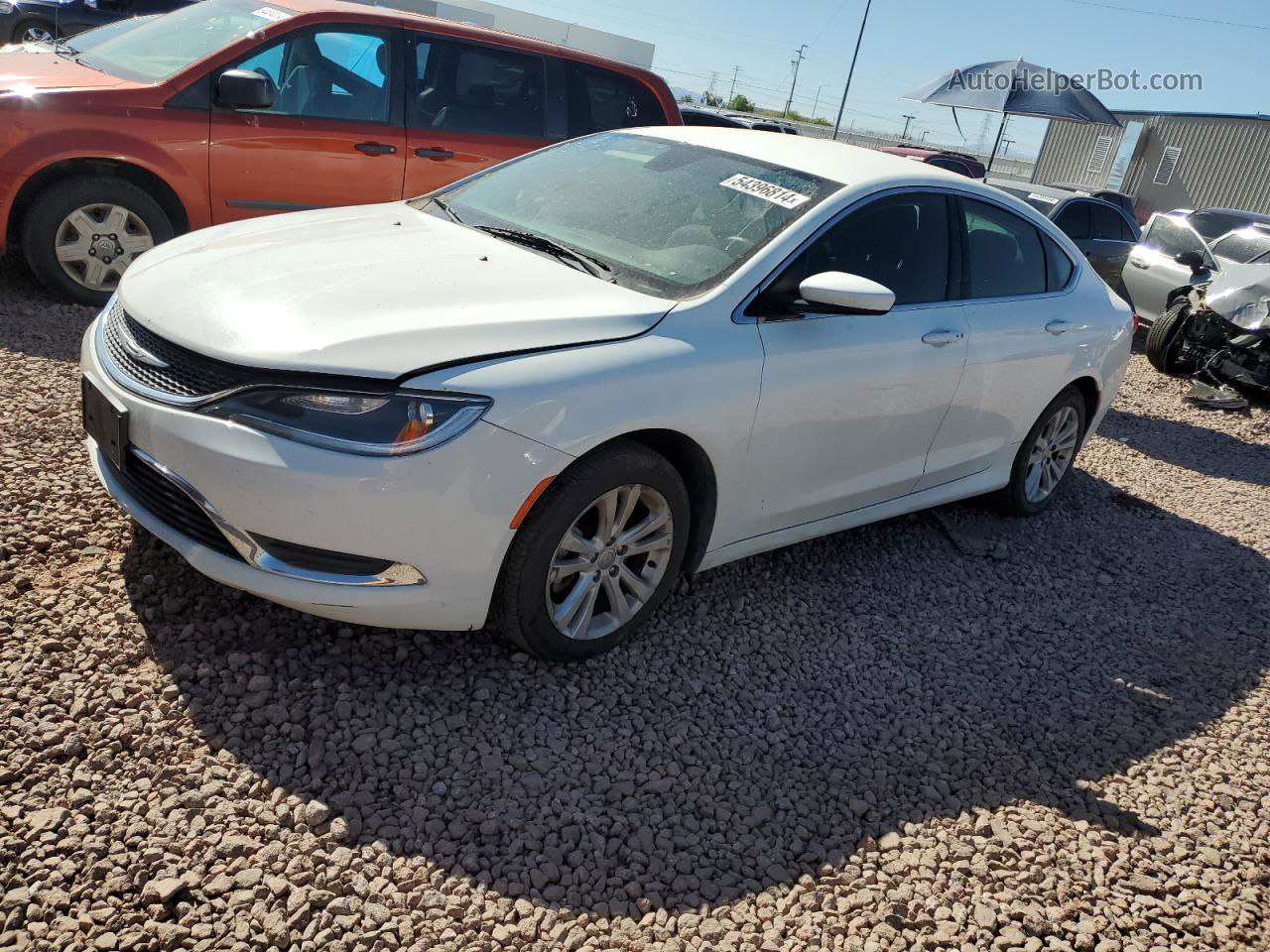 2015 Chrysler 200 Limited White vin: 1C3CCCAB5FN685280