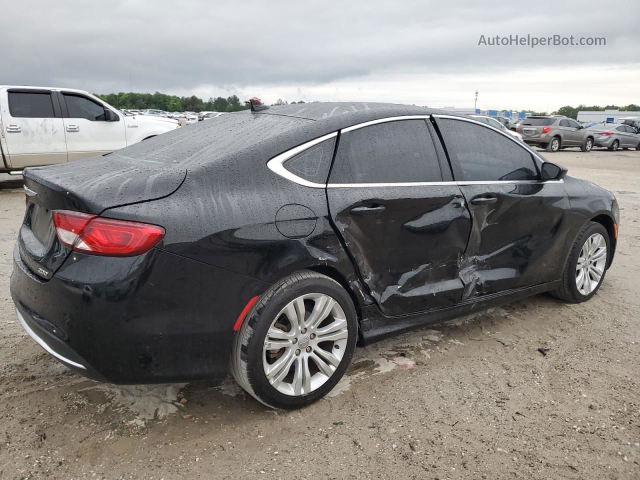 2015 Chrysler 200 Limited Black vin: 1C3CCCAB5FN689362