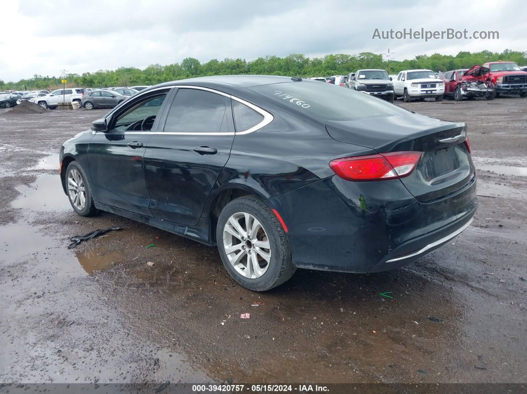 2015 Chrysler 200 Limited Black vin: 1C3CCCAB5FN714860