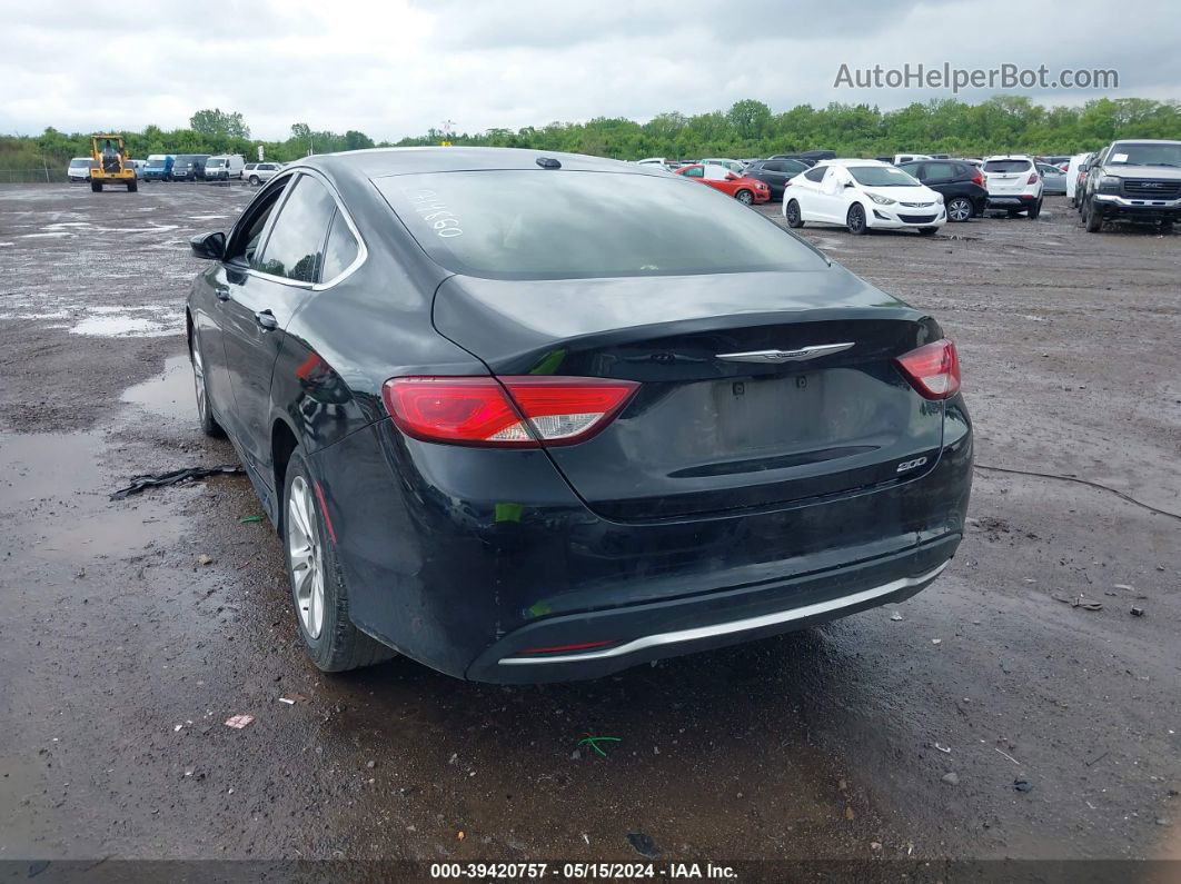 2015 Chrysler 200 Limited Black vin: 1C3CCCAB5FN714860