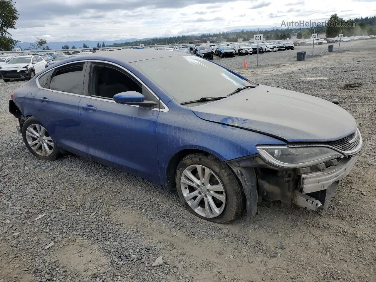 2016 Chrysler 200 Limited Синий vin: 1C3CCCAB5GN113417