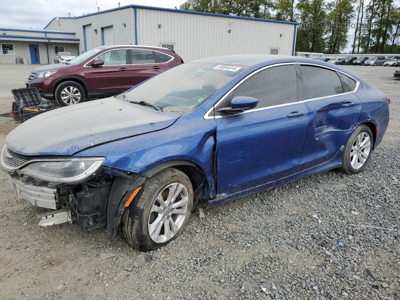 2016 Chrysler 200 Limited Blue vin: 1C3CCCAB5GN113417