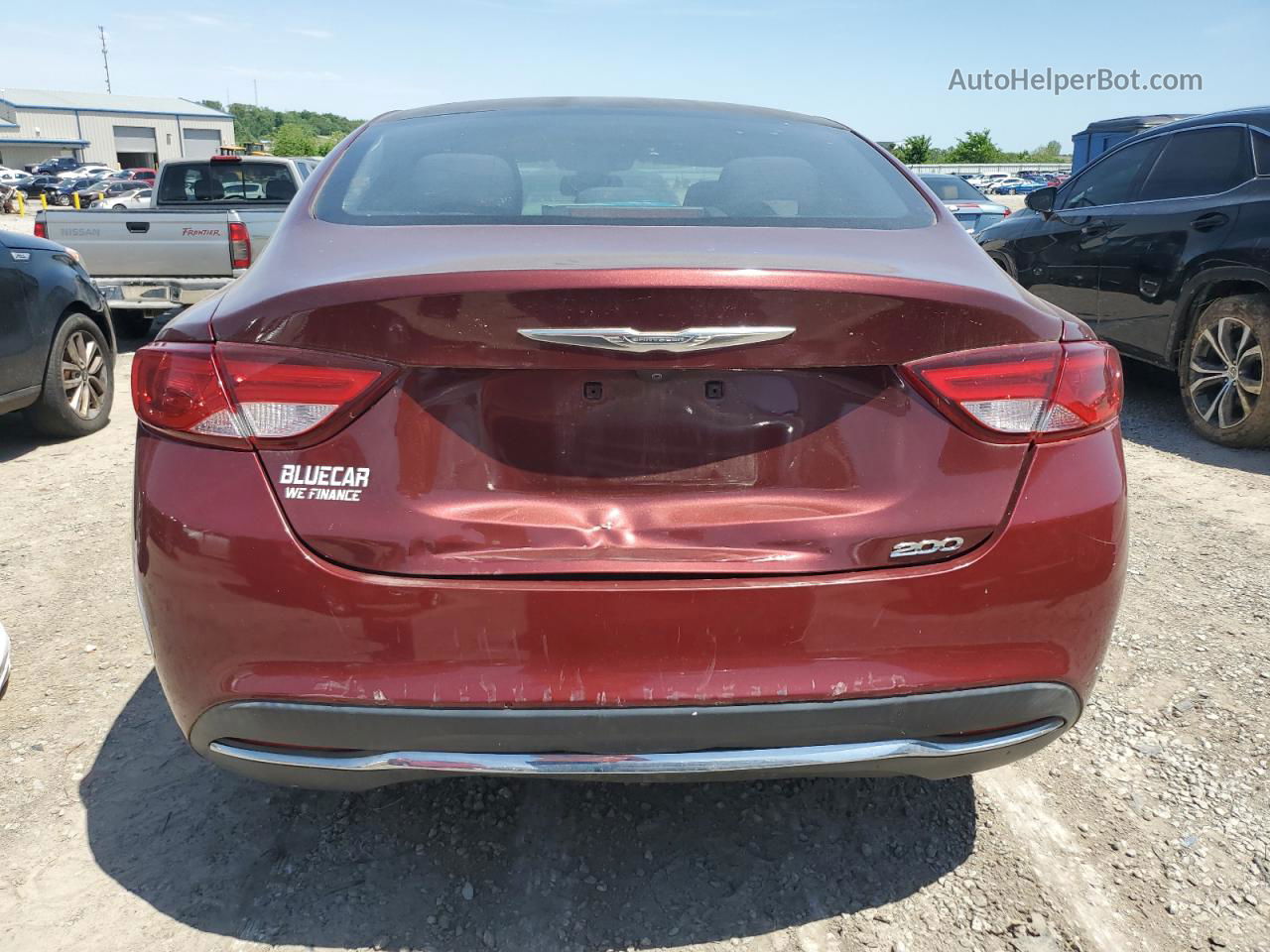 2016 Chrysler 200 Limited Бордовый vin: 1C3CCCAB5GN125020