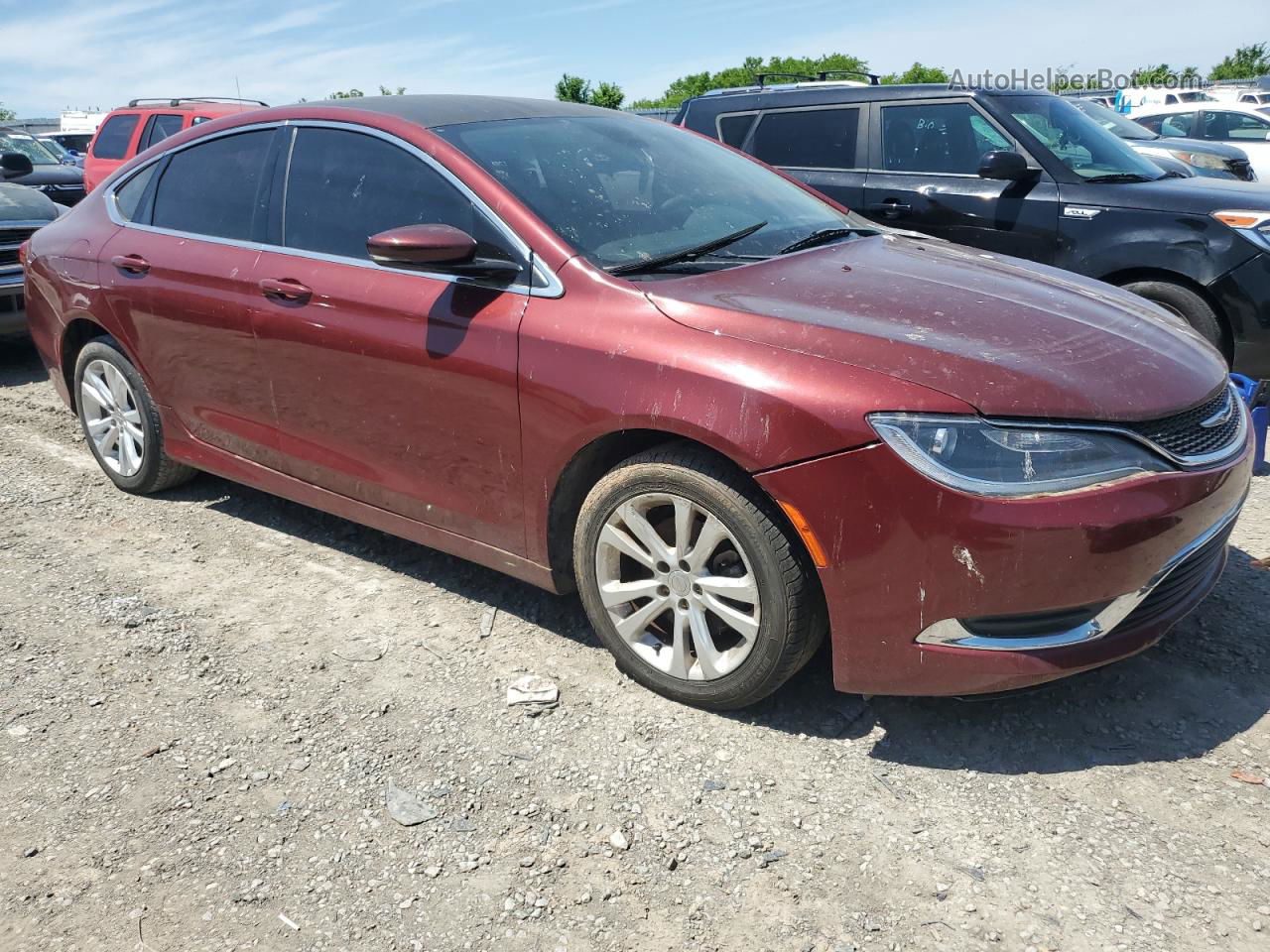 2016 Chrysler 200 Limited Burgundy vin: 1C3CCCAB5GN125020