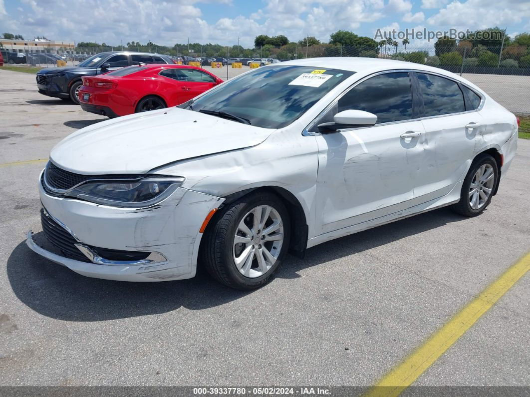 2016 Chrysler 200 Limited White vin: 1C3CCCAB5GN169602