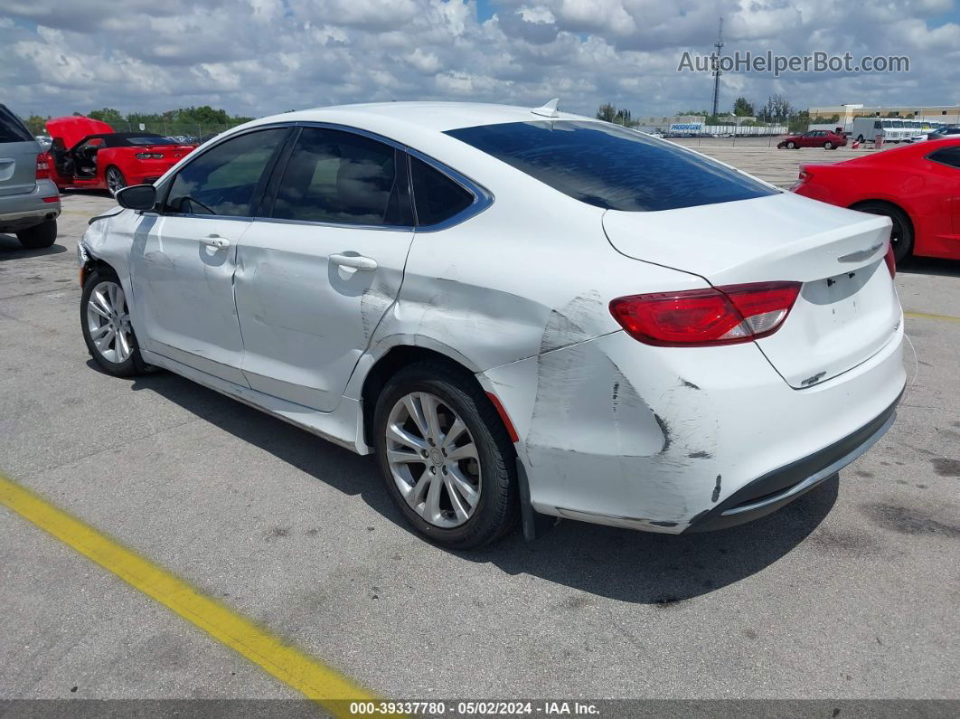 2016 Chrysler 200 Limited White vin: 1C3CCCAB5GN169602