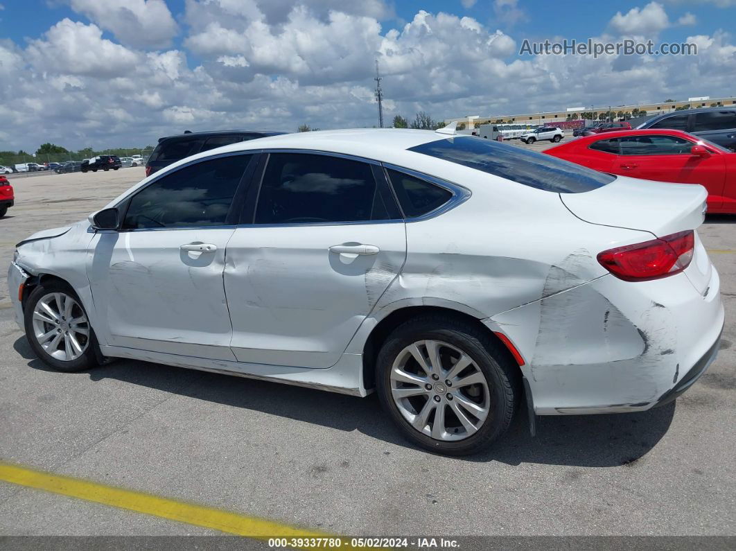 2016 Chrysler 200 Limited White vin: 1C3CCCAB5GN169602