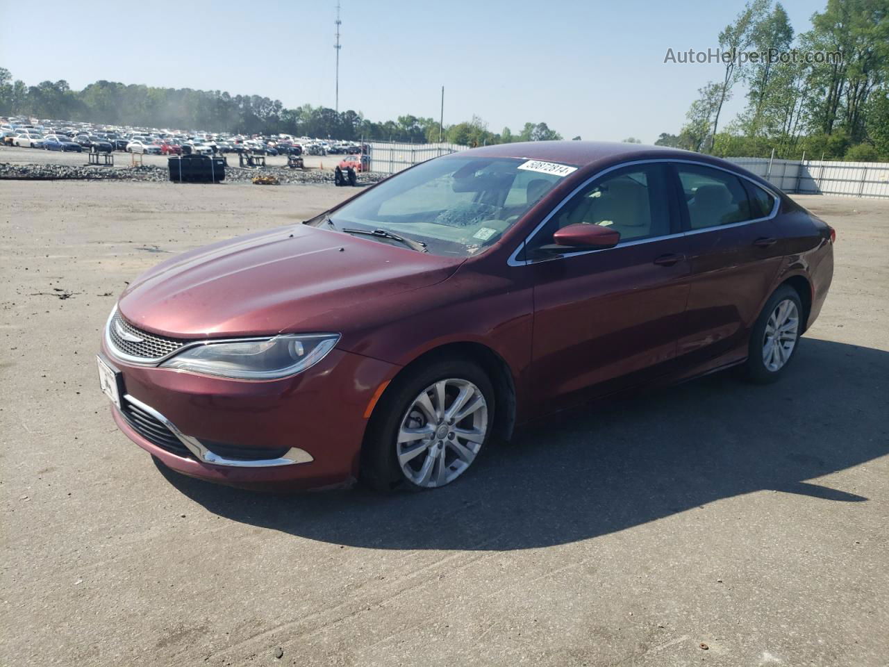 2016 Chrysler 200 Limited Темно-бордовый vin: 1C3CCCAB5GN187730