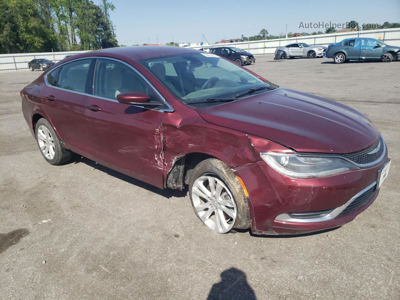 2016 Chrysler 200 Limited Темно-бордовый vin: 1C3CCCAB5GN187730