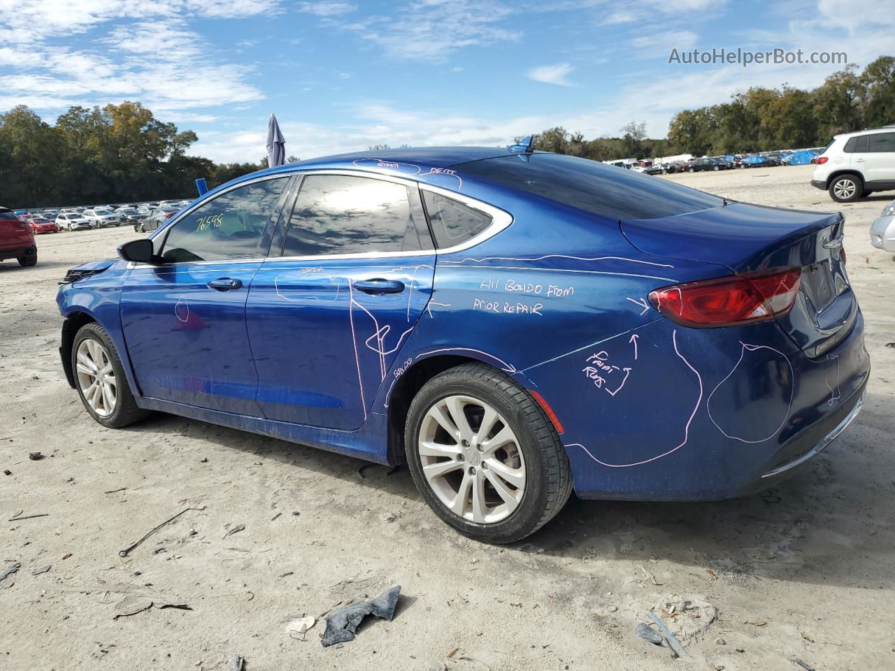 2017 Chrysler 200 Limited Blue vin: 1C3CCCAB5HN506609