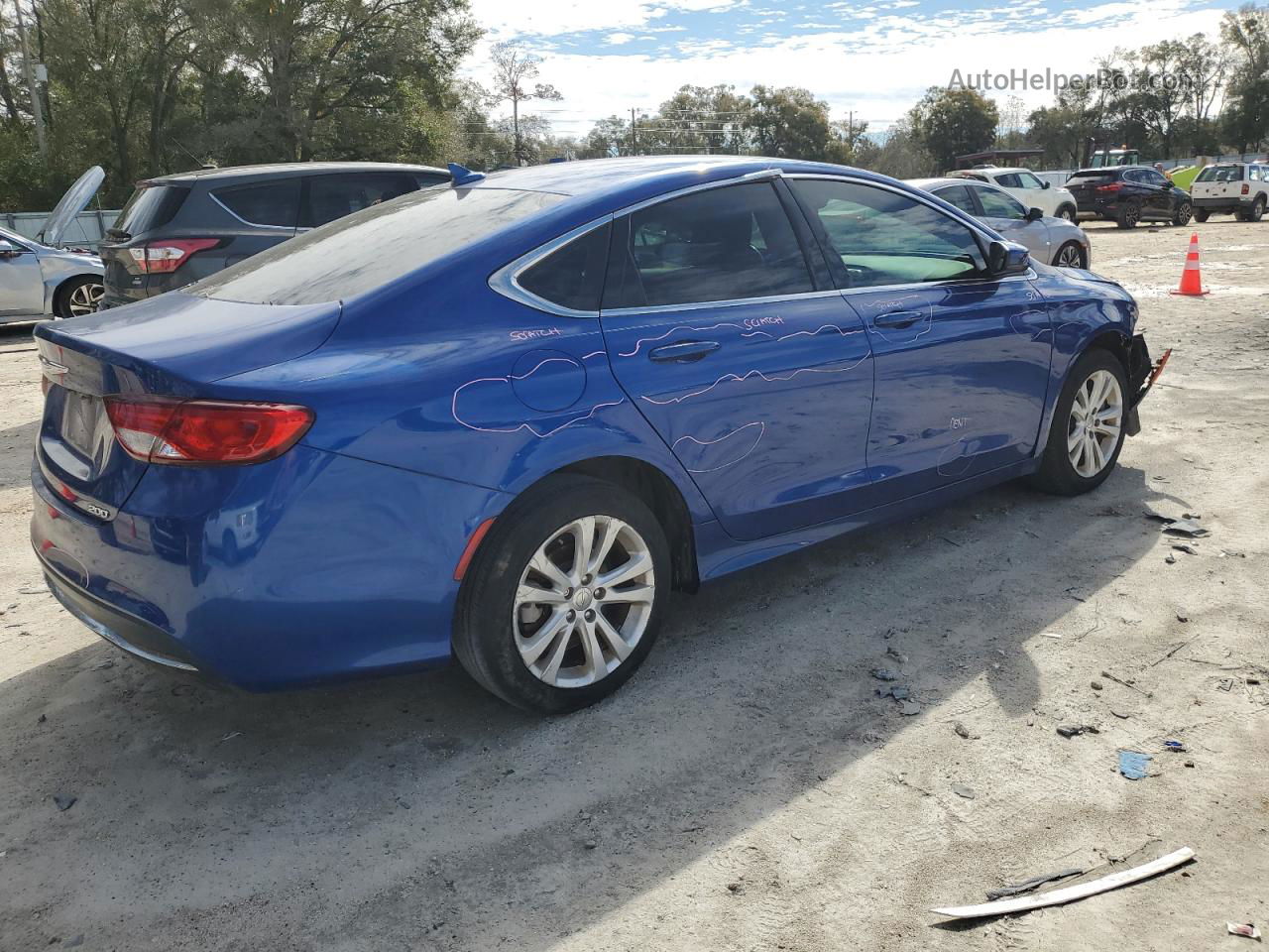 2017 Chrysler 200 Limited Blue vin: 1C3CCCAB5HN506609