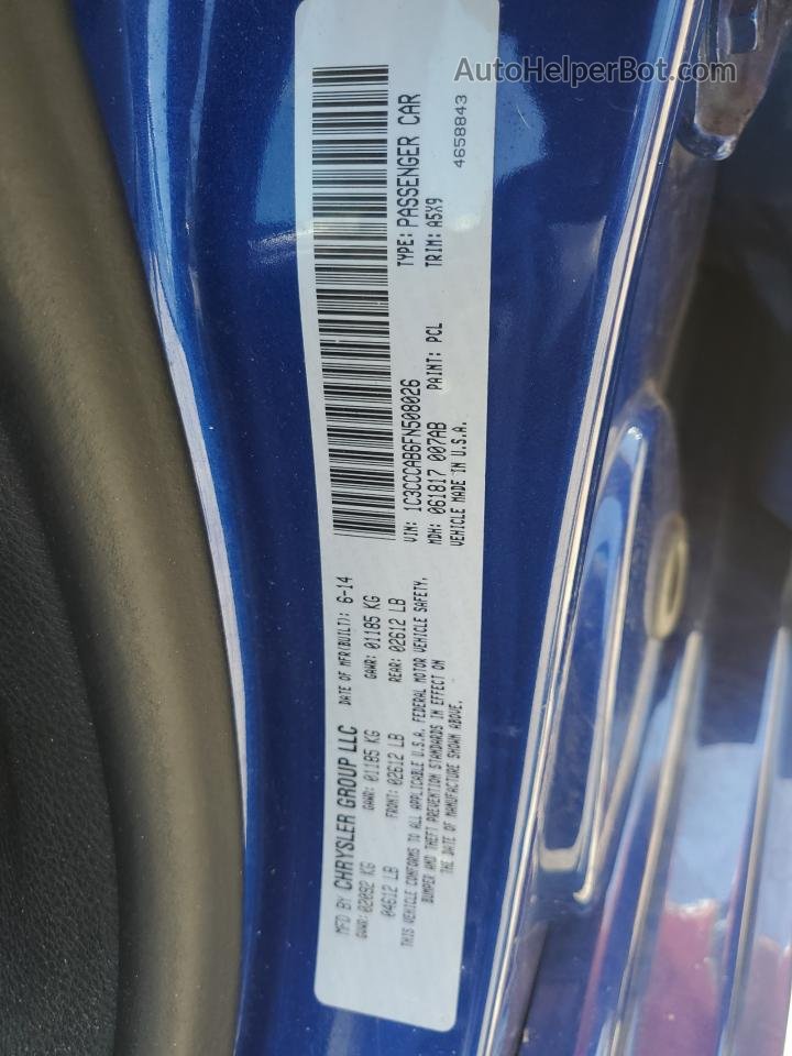 2015 Chrysler 200 Limited Blue vin: 1C3CCCAB6FN508026