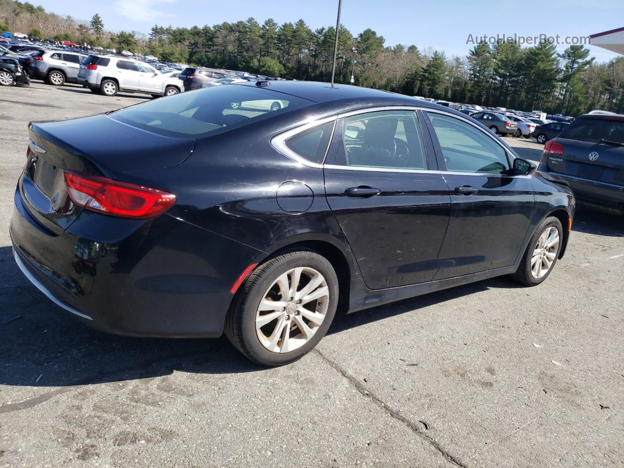 2015 Chrysler 200 Limited Black vin: 1C3CCCAB6FN528552