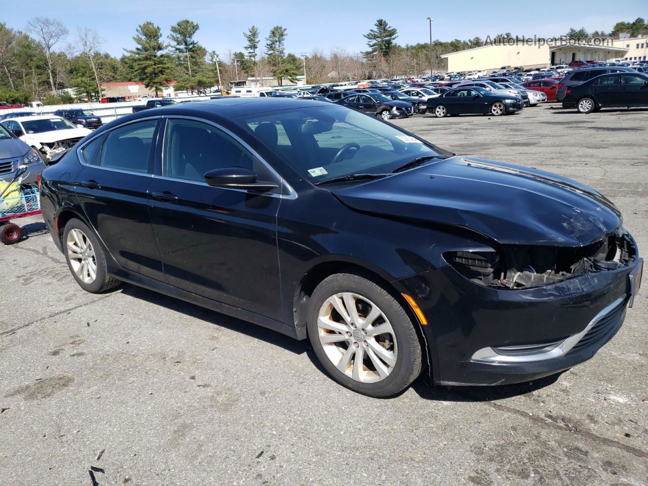 2015 Chrysler 200 Limited Black vin: 1C3CCCAB6FN528552