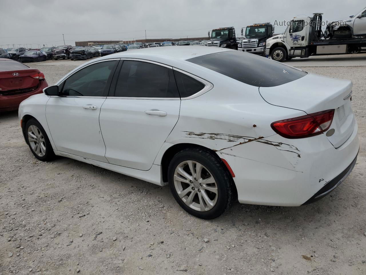 2015 Chrysler 200 Limited White vin: 1C3CCCAB6FN539373