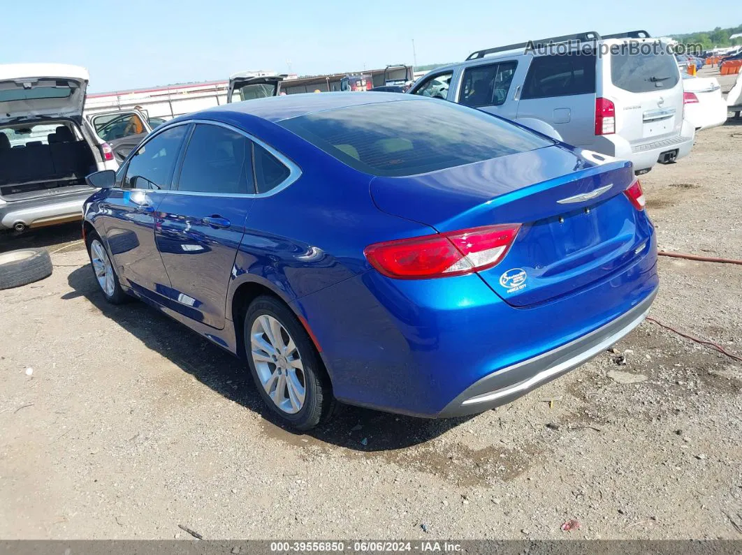 2015 Chrysler 200 Limited Blue vin: 1C3CCCAB6FN554424