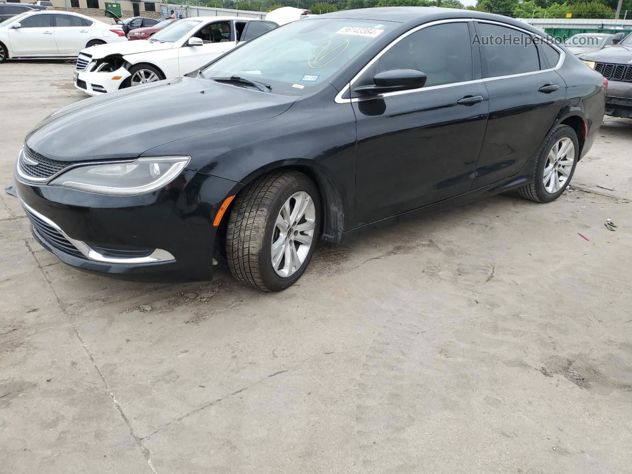 2015 Chrysler 200 Limited Black vin: 1C3CCCAB6FN556318