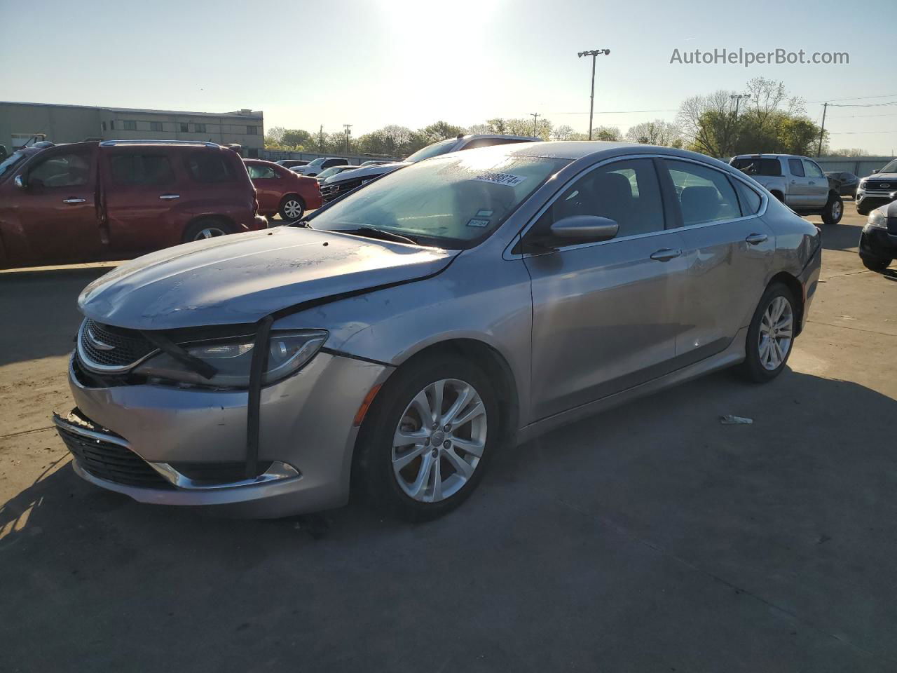 2015 Chrysler 200 Limited Silver vin: 1C3CCCAB6FN612564