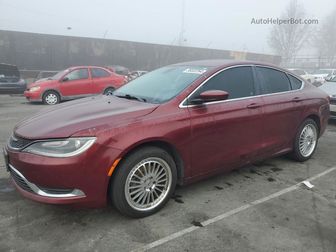 2015 Chrysler 200 Limited Maroon vin: 1C3CCCAB6FN635696