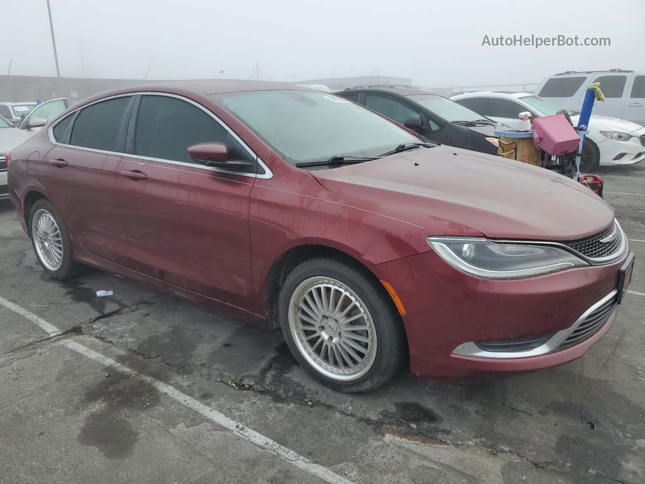 2015 Chrysler 200 Limited Maroon vin: 1C3CCCAB6FN635696