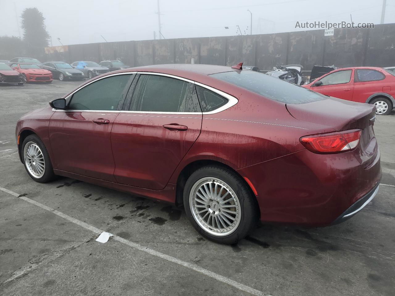 2015 Chrysler 200 Limited Maroon vin: 1C3CCCAB6FN635696