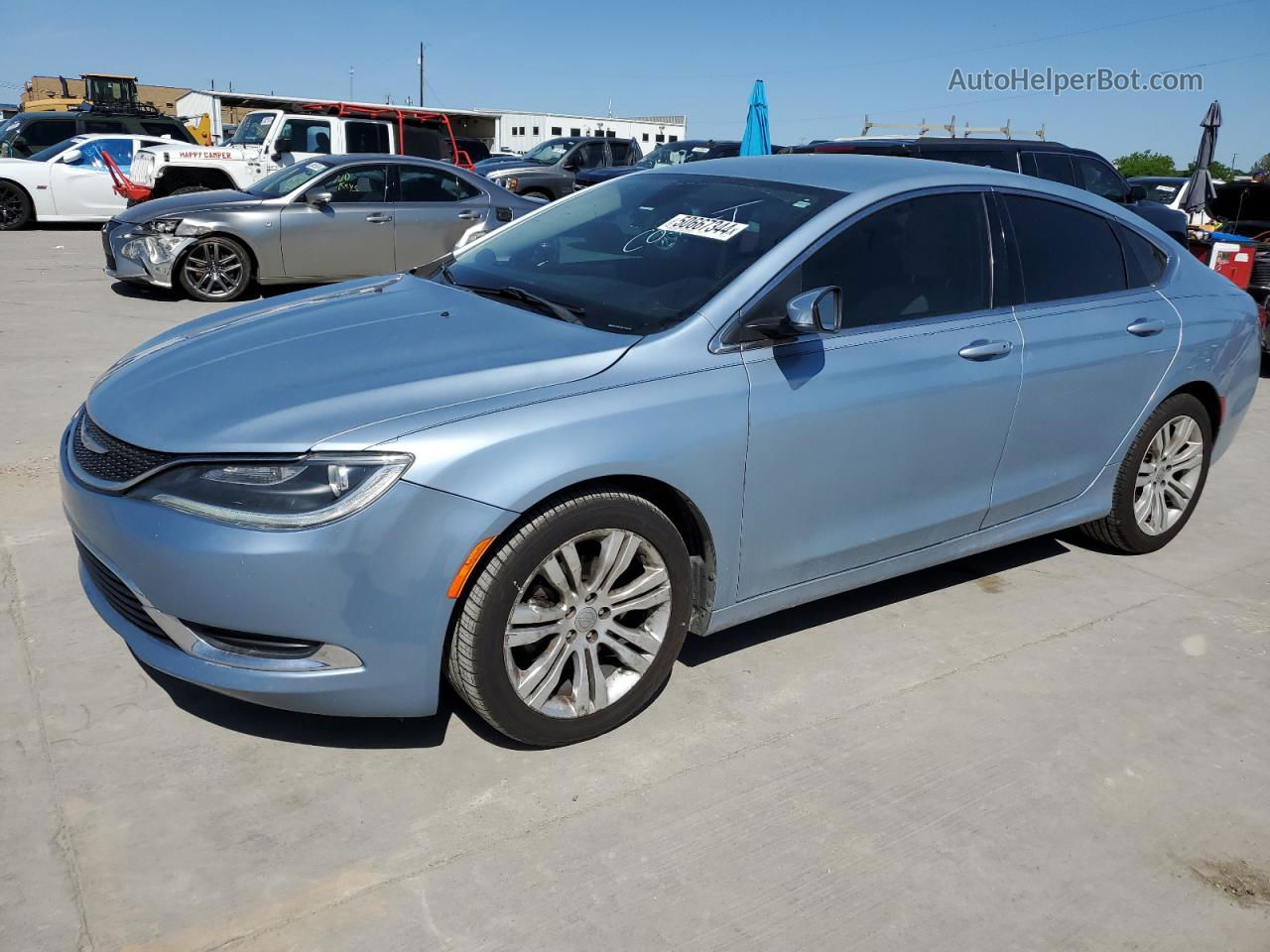 2015 Chrysler 200 Limited Blue vin: 1C3CCCAB6FN654829