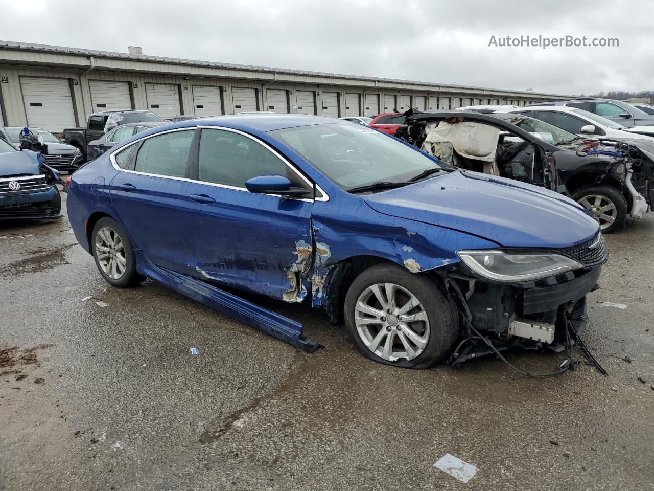 2015 Chrysler 200 Limited Синий vin: 1C3CCCAB6FN695624