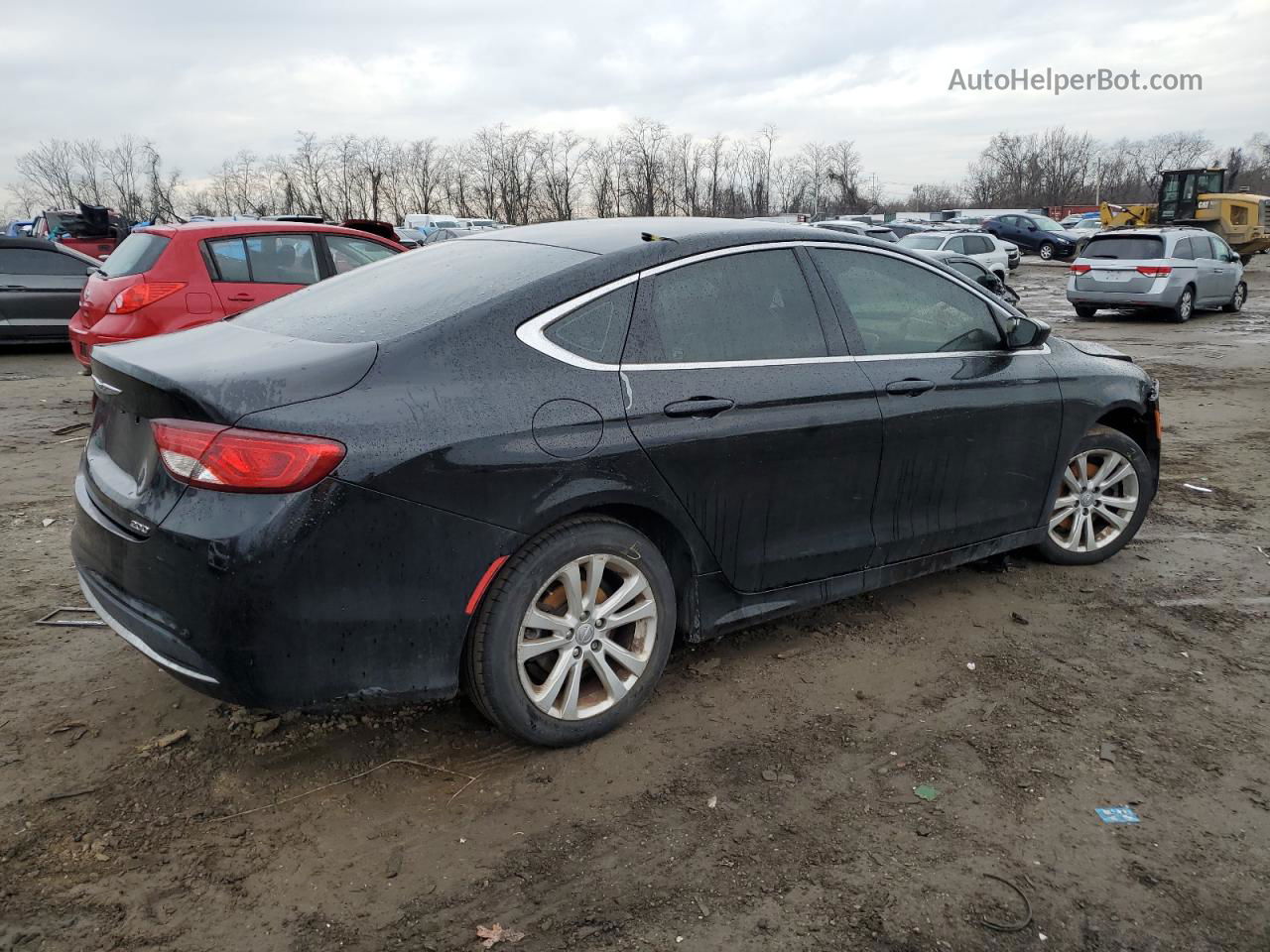 2015 Chrysler 200 Limited Black vin: 1C3CCCAB6FN710316