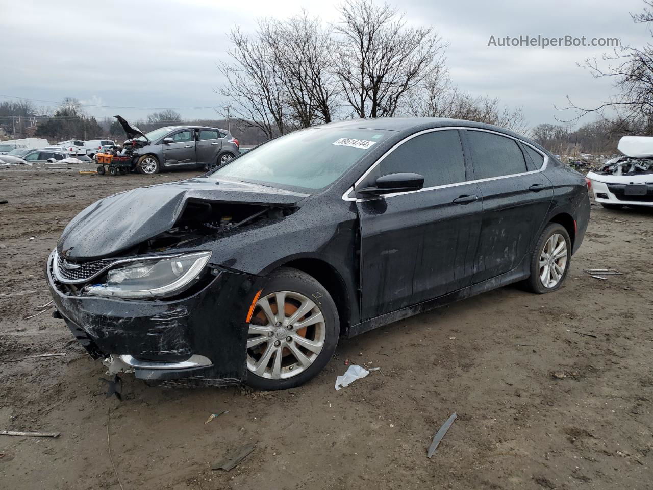 2015 Chrysler 200 Limited Black vin: 1C3CCCAB6FN710316