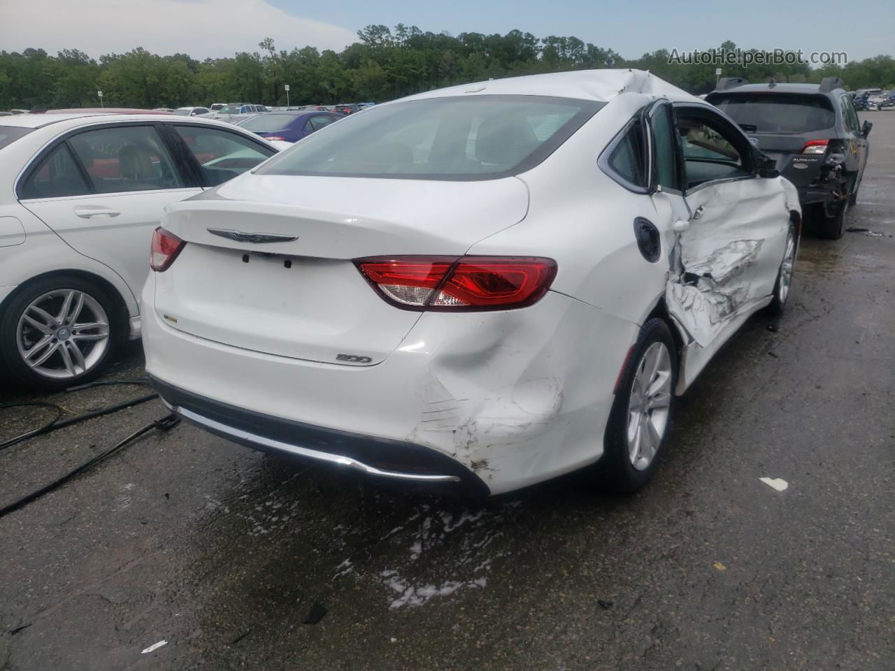 2015 Chrysler 200 Limited White vin: 1C3CCCAB6FN743123