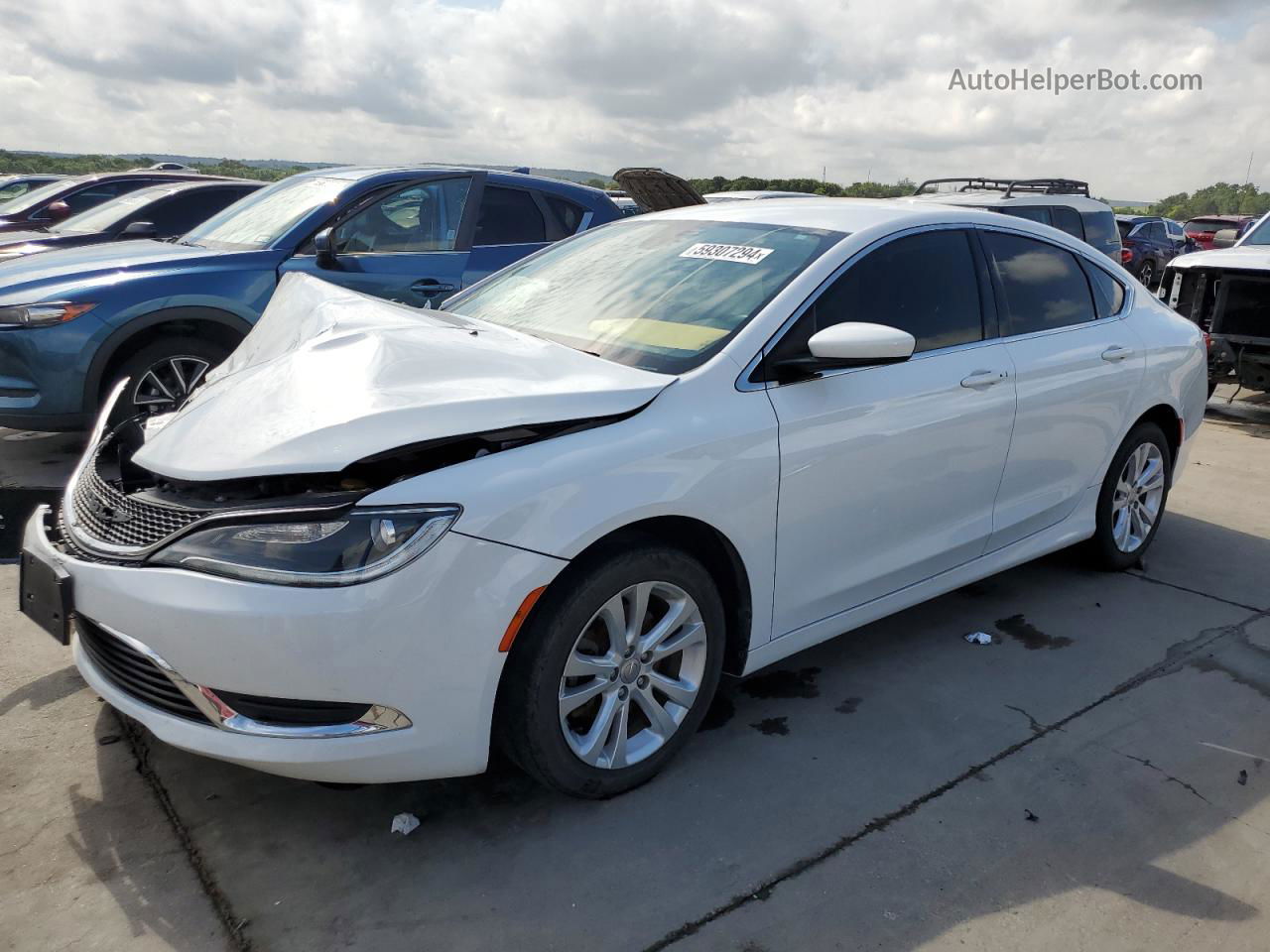 2015 Chrysler 200 Limited White vin: 1C3CCCAB6FN754817