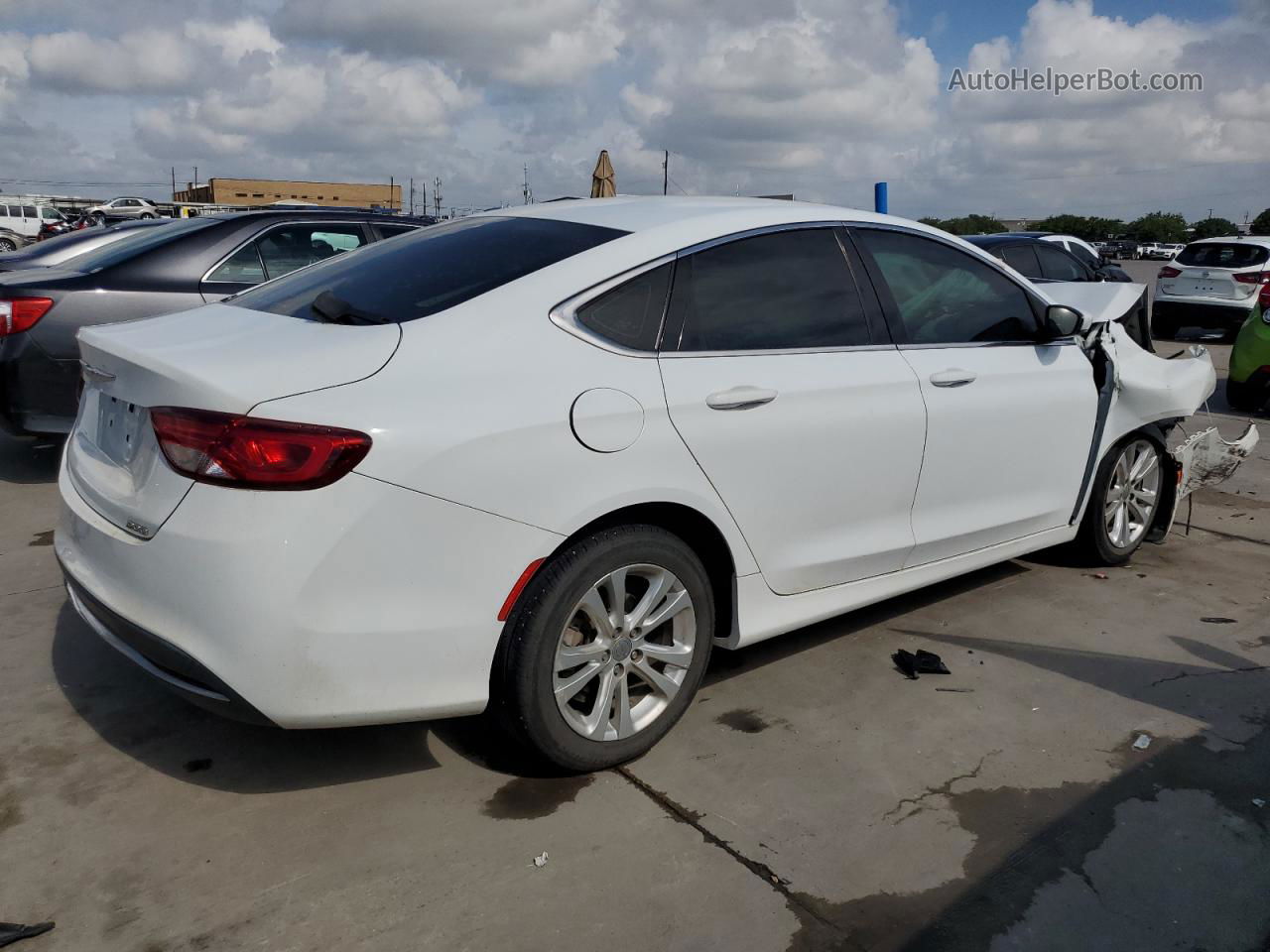 2015 Chrysler 200 Limited White vin: 1C3CCCAB6FN754817