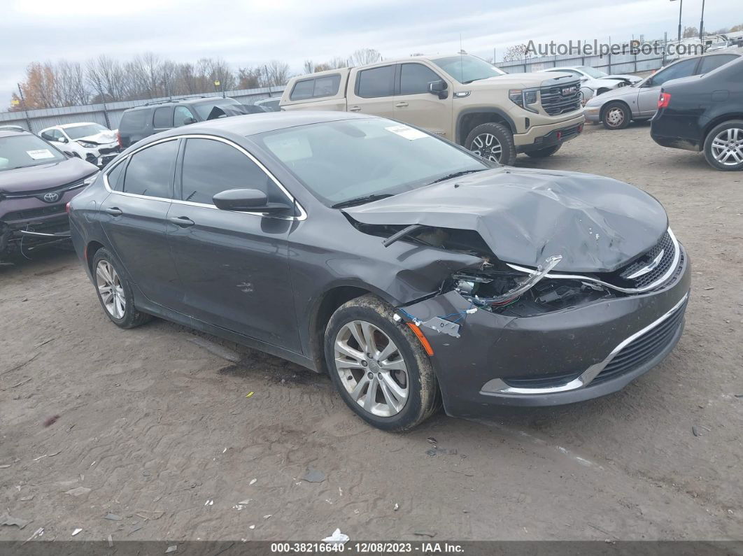 2016 Chrysler 200 Limited Gray vin: 1C3CCCAB6GN113104