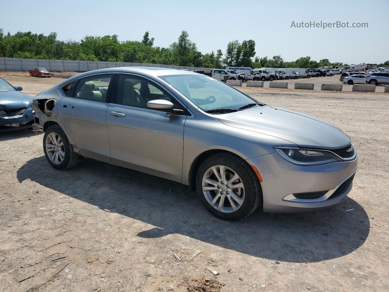 2016 Chrysler 200 Limited Серебряный vin: 1C3CCCAB6GN115404