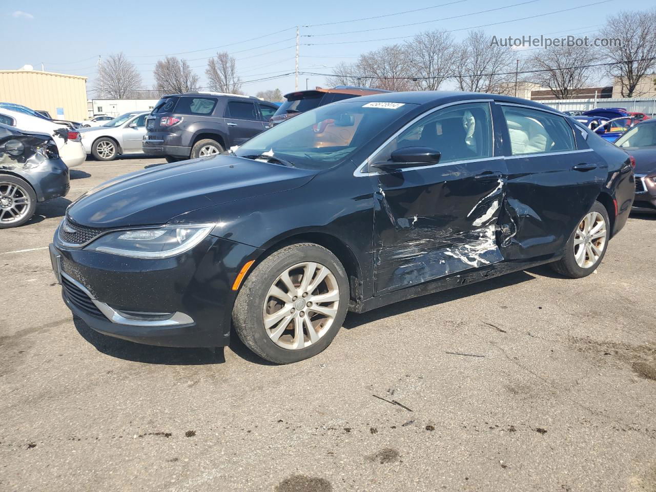 2016 Chrysler 200 Limited Black vin: 1C3CCCAB6GN124605