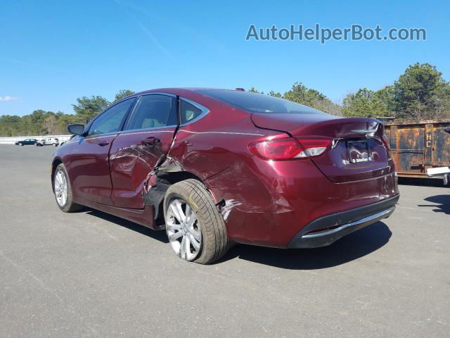 2016 Chrysler 200 Limited Burgundy vin: 1C3CCCAB6GN142683