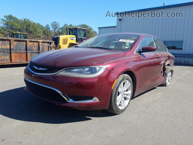 2016 Chrysler 200 Limited Burgundy vin: 1C3CCCAB6GN142683