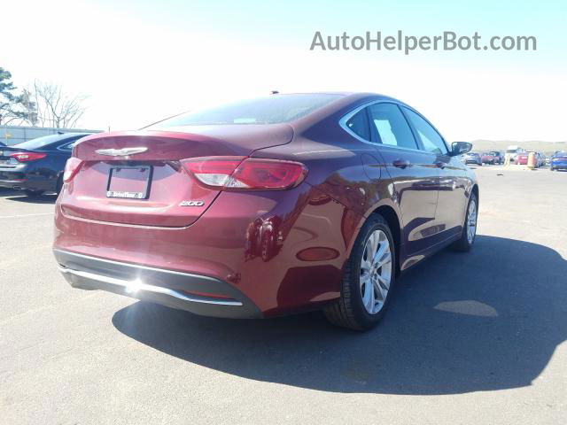 2016 Chrysler 200 Limited Бордовый vin: 1C3CCCAB6GN142683