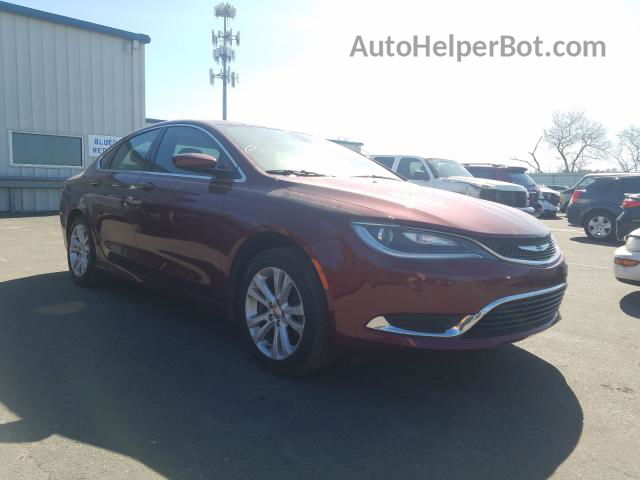 2016 Chrysler 200 Limited Burgundy vin: 1C3CCCAB6GN142683