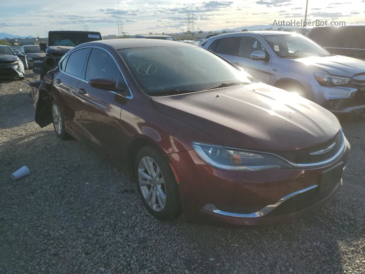 2016 Chrysler 200 Limited Maroon vin: 1C3CCCAB6GN159127