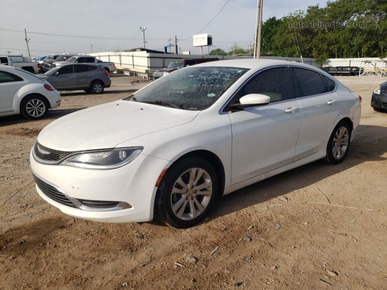 2016 Chrysler 200 Limited White vin: 1C3CCCAB6GN191480