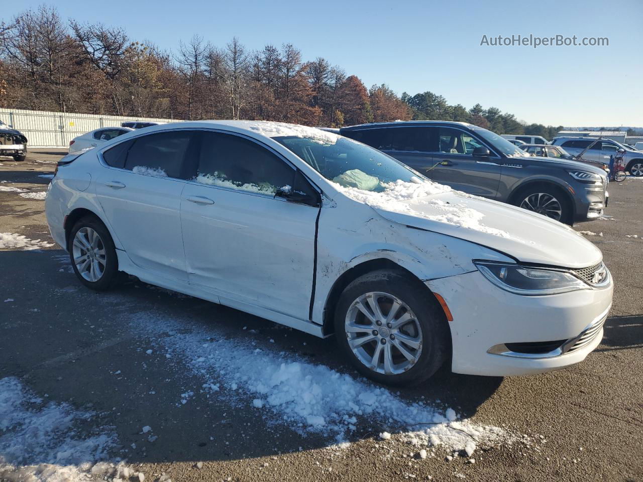 2017 Chrysler 200 Limited White vin: 1C3CCCAB6HN507865