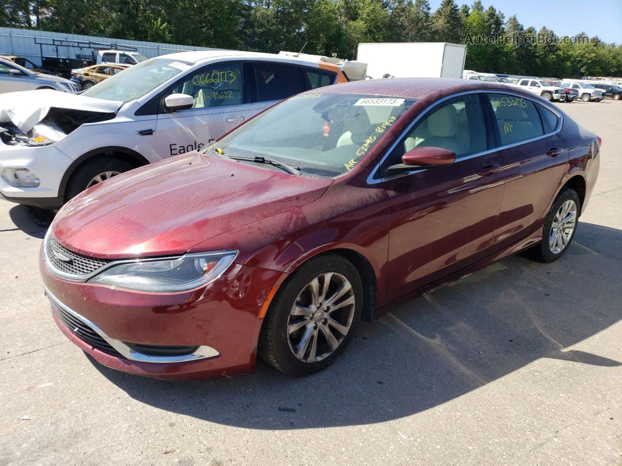 2015 Chrysler 200 Limited Red vin: 1C3CCCAB7FN521416