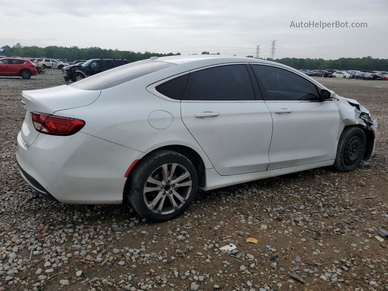 2015 Chrysler 200 Limited White vin: 1C3CCCAB7FN562029